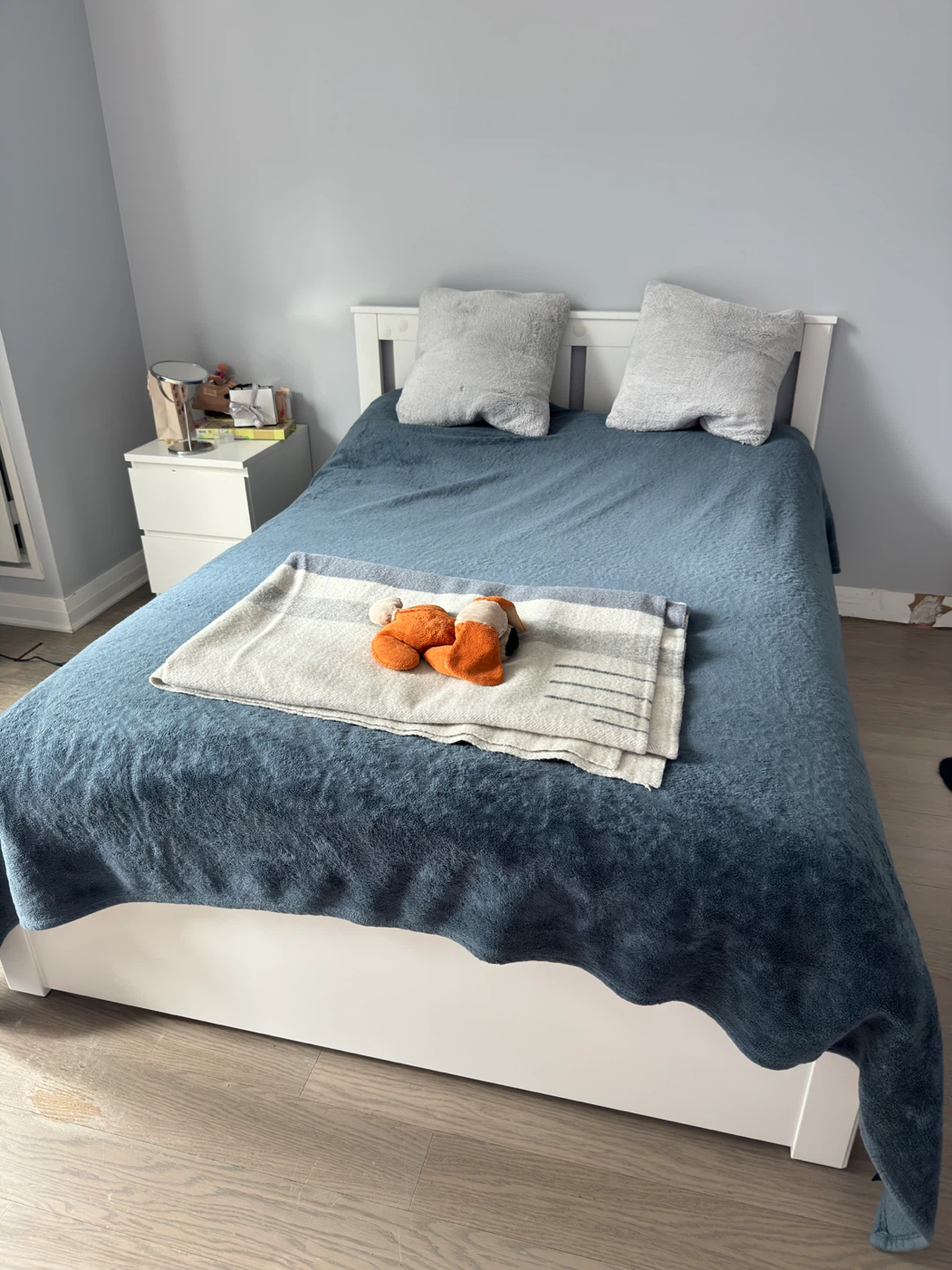 IKEA SONGESAND Bed Frame - Full/Double with Storage Boxes