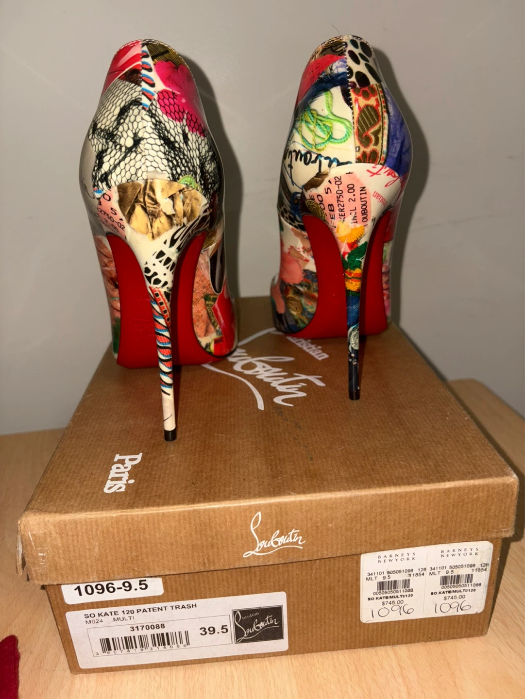 RARE Christian Louboutin Patent Pumps Sz 39.5 | Complete Set - photo 5