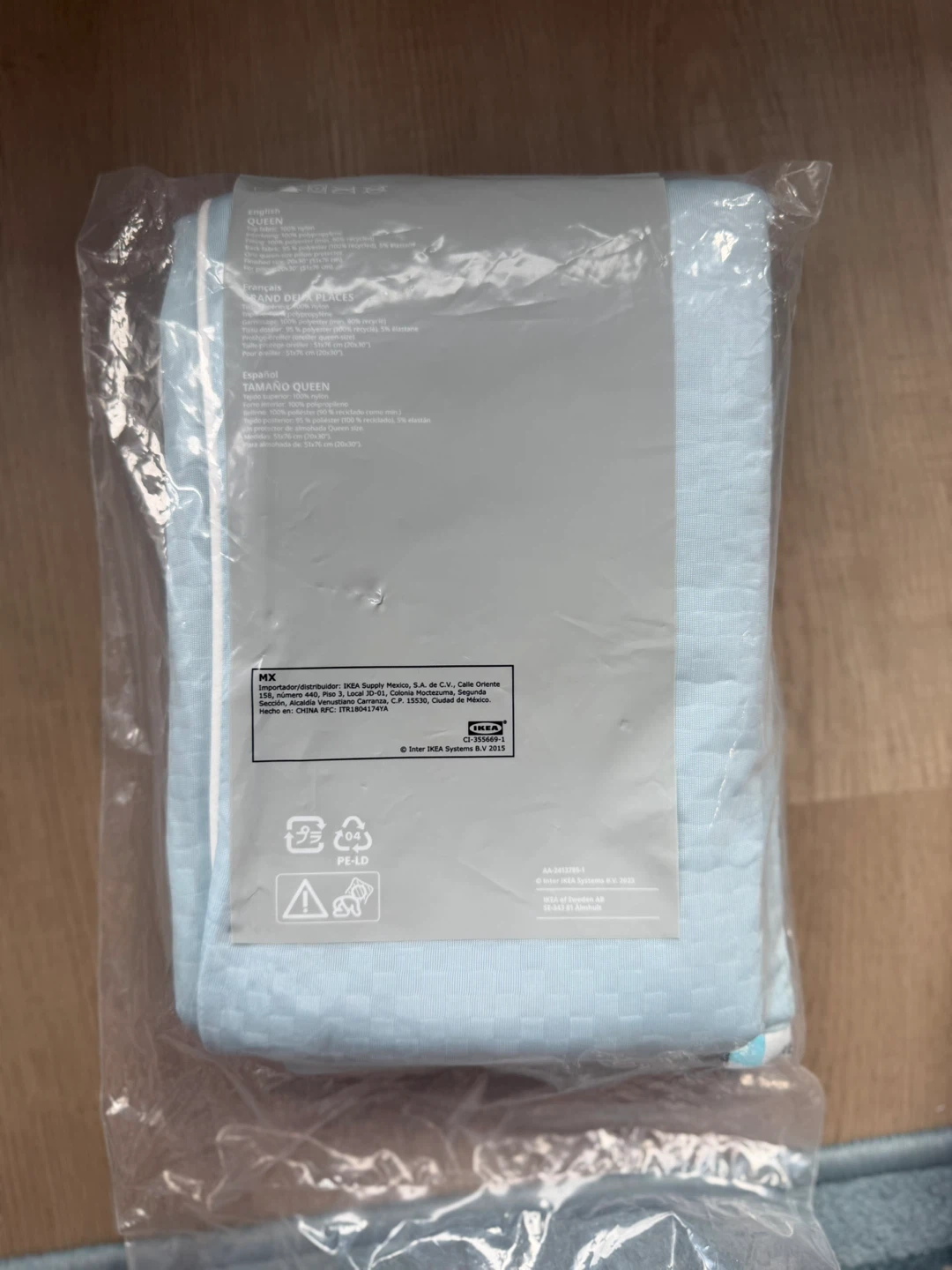 IKEA KEJSAROLVON Queen Pillowcase - Light Blue