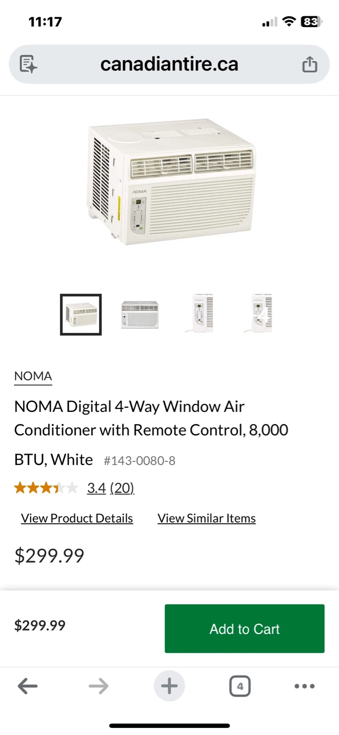 New- Noma 8000 BTU Window Air Conditioner