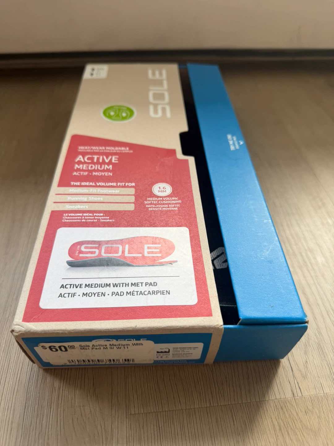 SOLE Active Medium Insoles with Met Pad