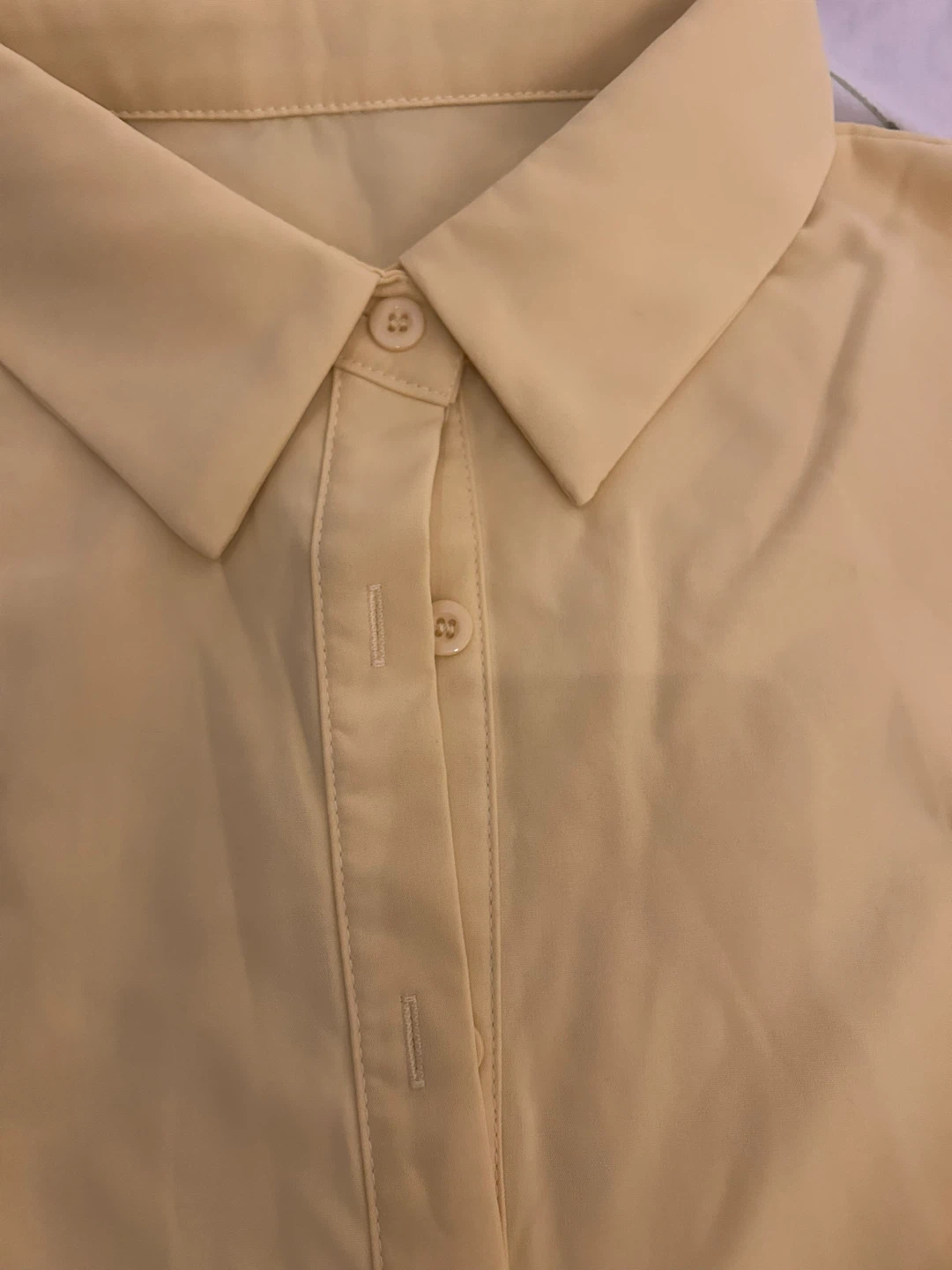Yellow Button-Up Shirt with Horse Logo - photo 3