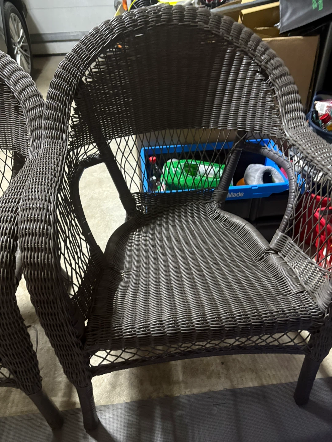 Dark Brown Wicker Armchairs (Set of 2) - photo 3