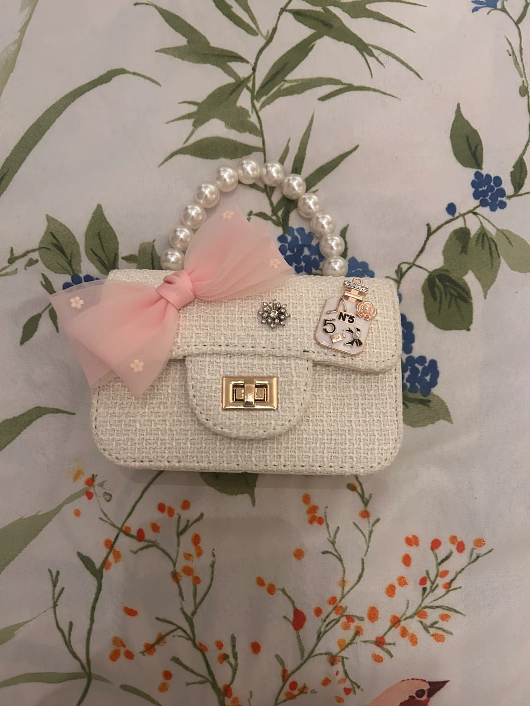 Girls' Tweed Mini Purse with Chain Strap
