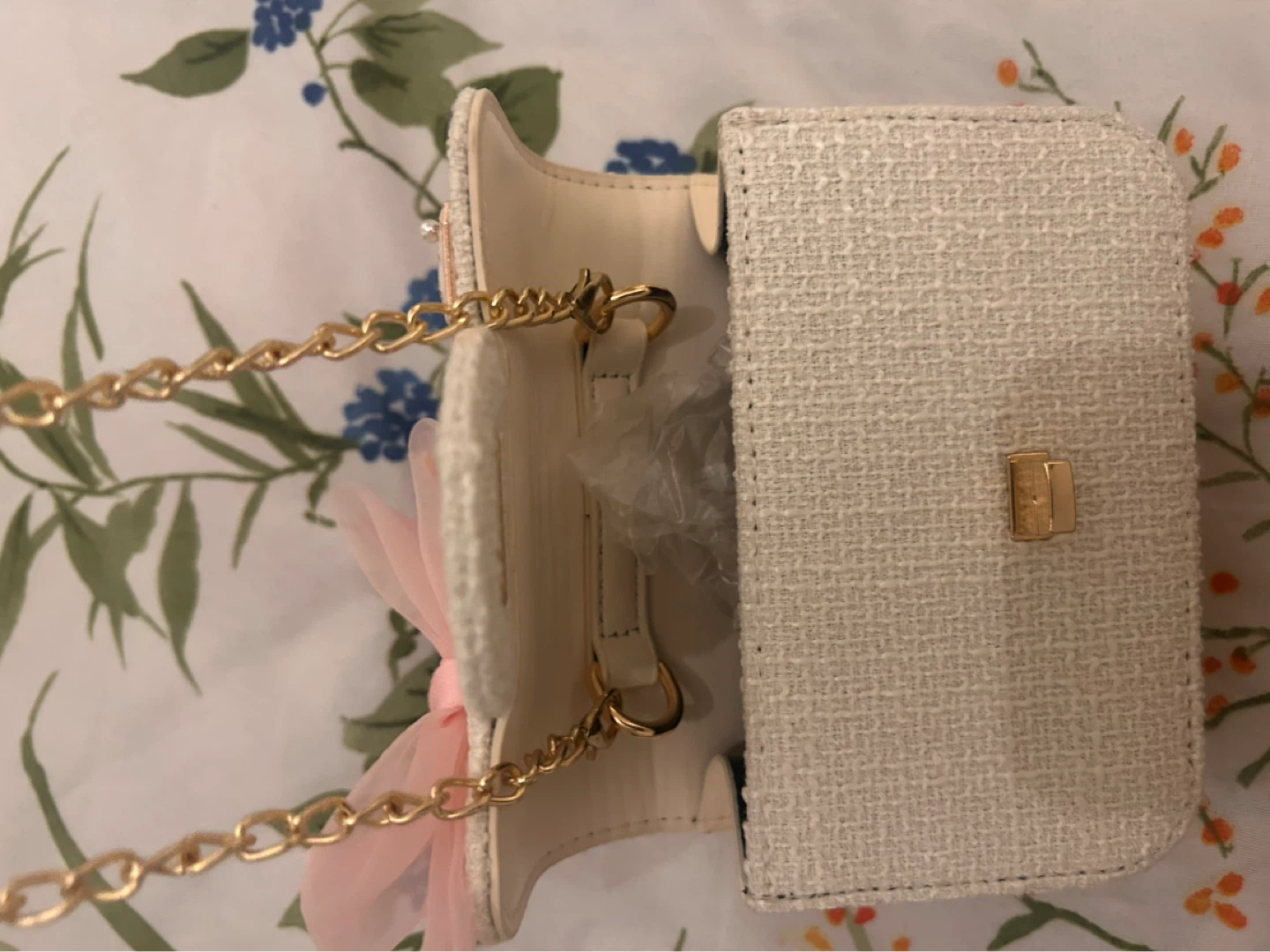 Girls' Tweed Mini Purse with Chain Strap - photo 3