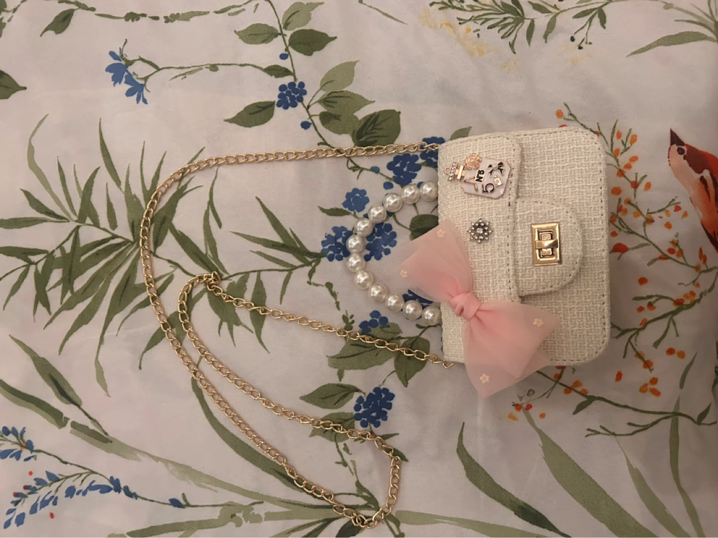 Girls' Tweed Mini Purse with Chain Strap - photo 4
