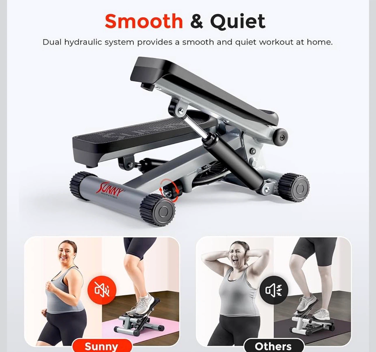 Sunny Health & Fitness Mini Stepper with Resistance Bands - photo 4