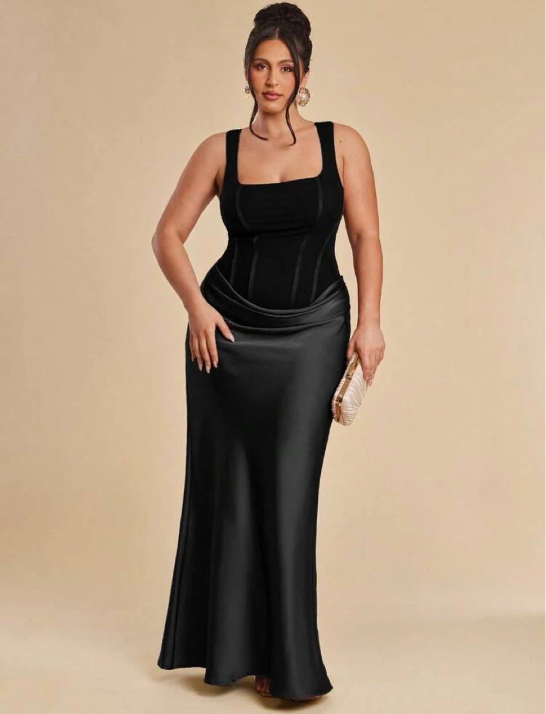 Black Corset Maxi Dress XL-XXL