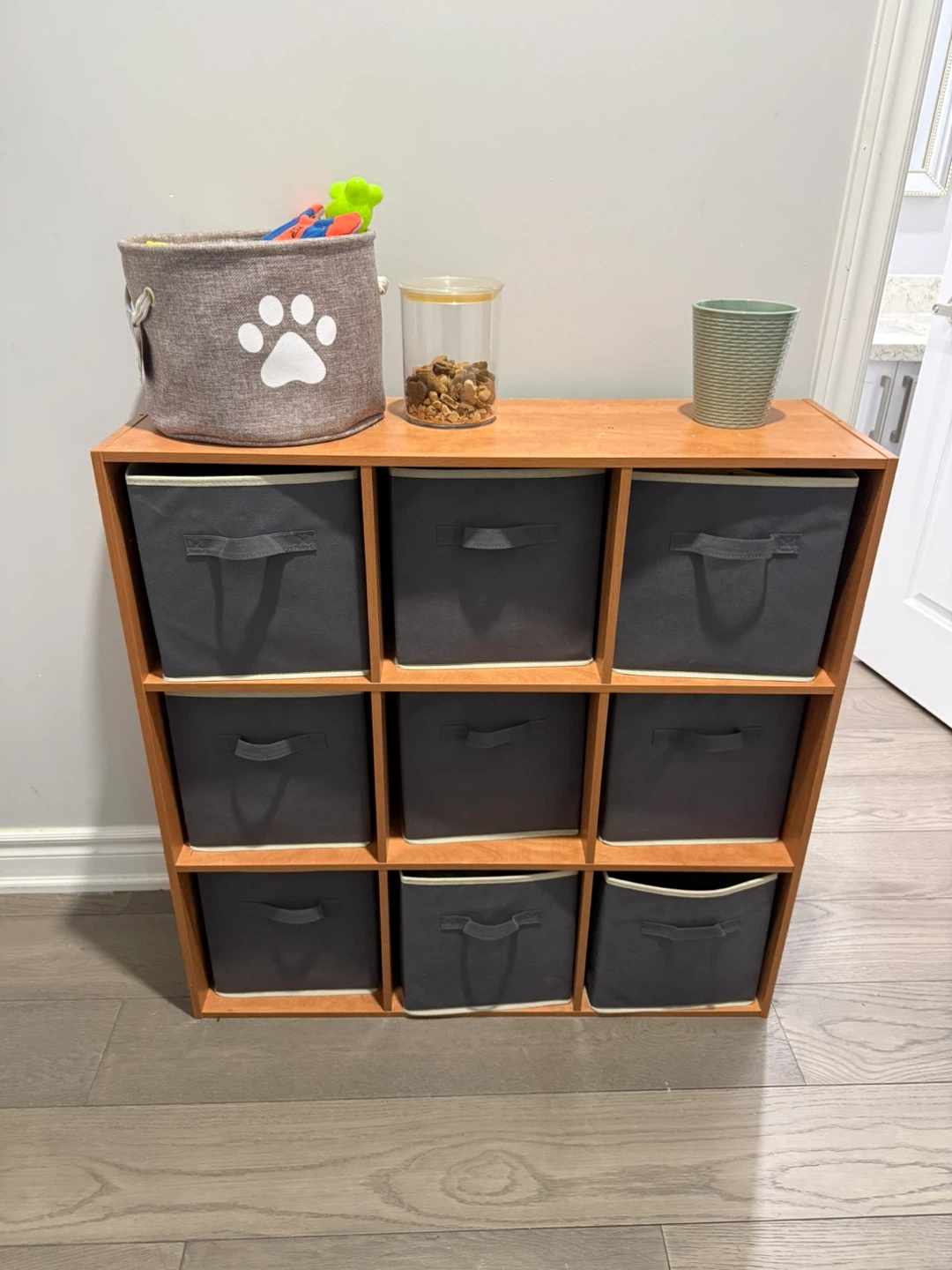 Wooden 9-Cube Storage Organizer Shelf