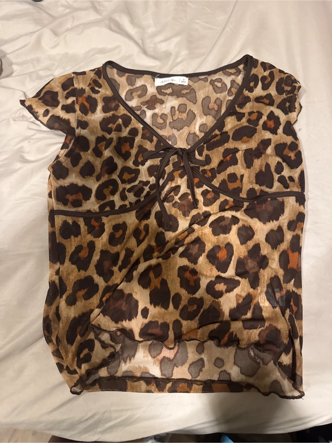 Sheer Leopard Print Top