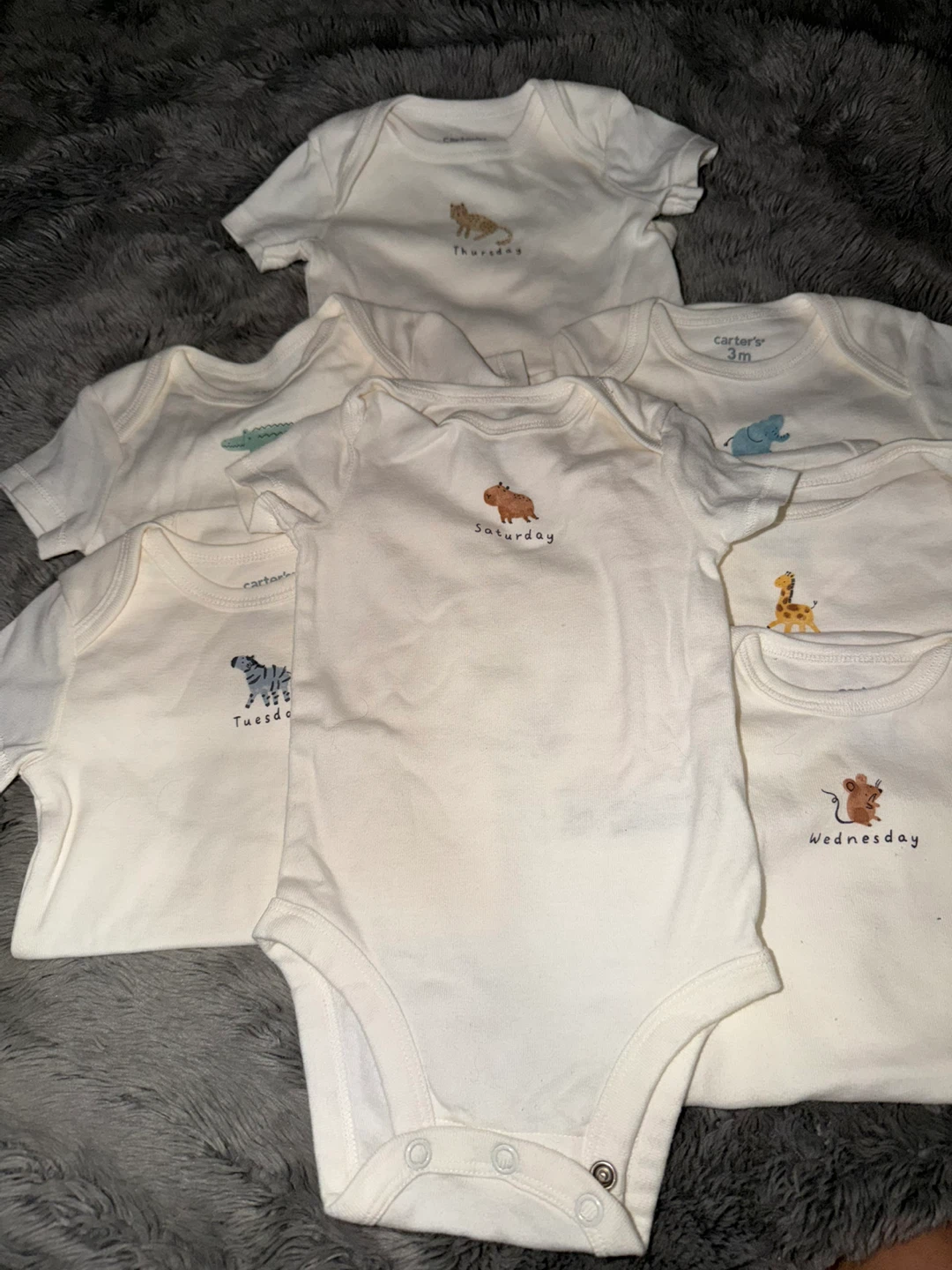 Carter's Baby Bodysuits - 7 Days of the Week - photo 2