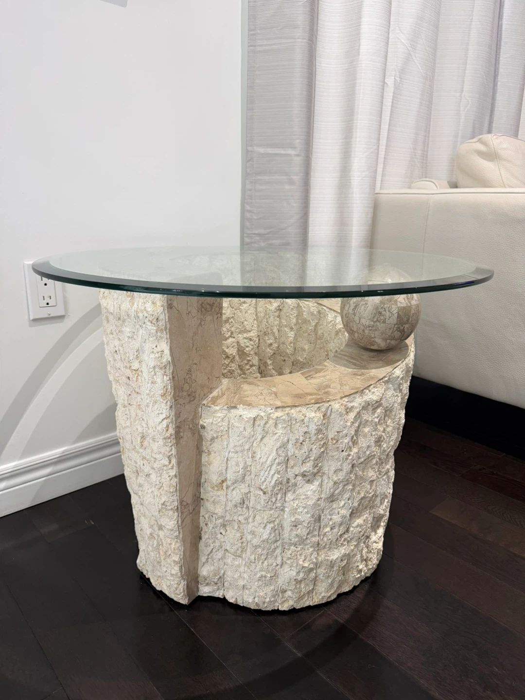 Unique Stone and Glass Side Tables and coffee table - photo 2