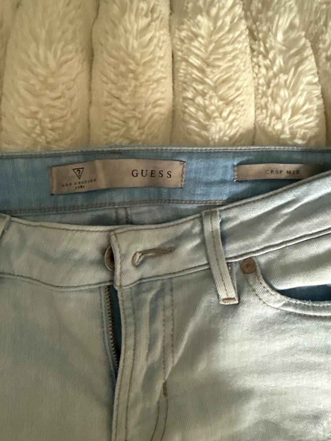 Guess Jeans - Light Wash Distressed Cropped - photo 2
