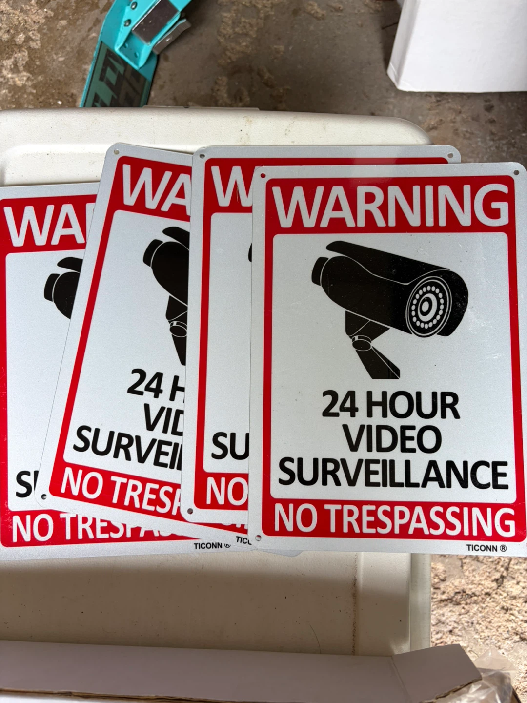 4- Warning 24 Hour Video  Signs