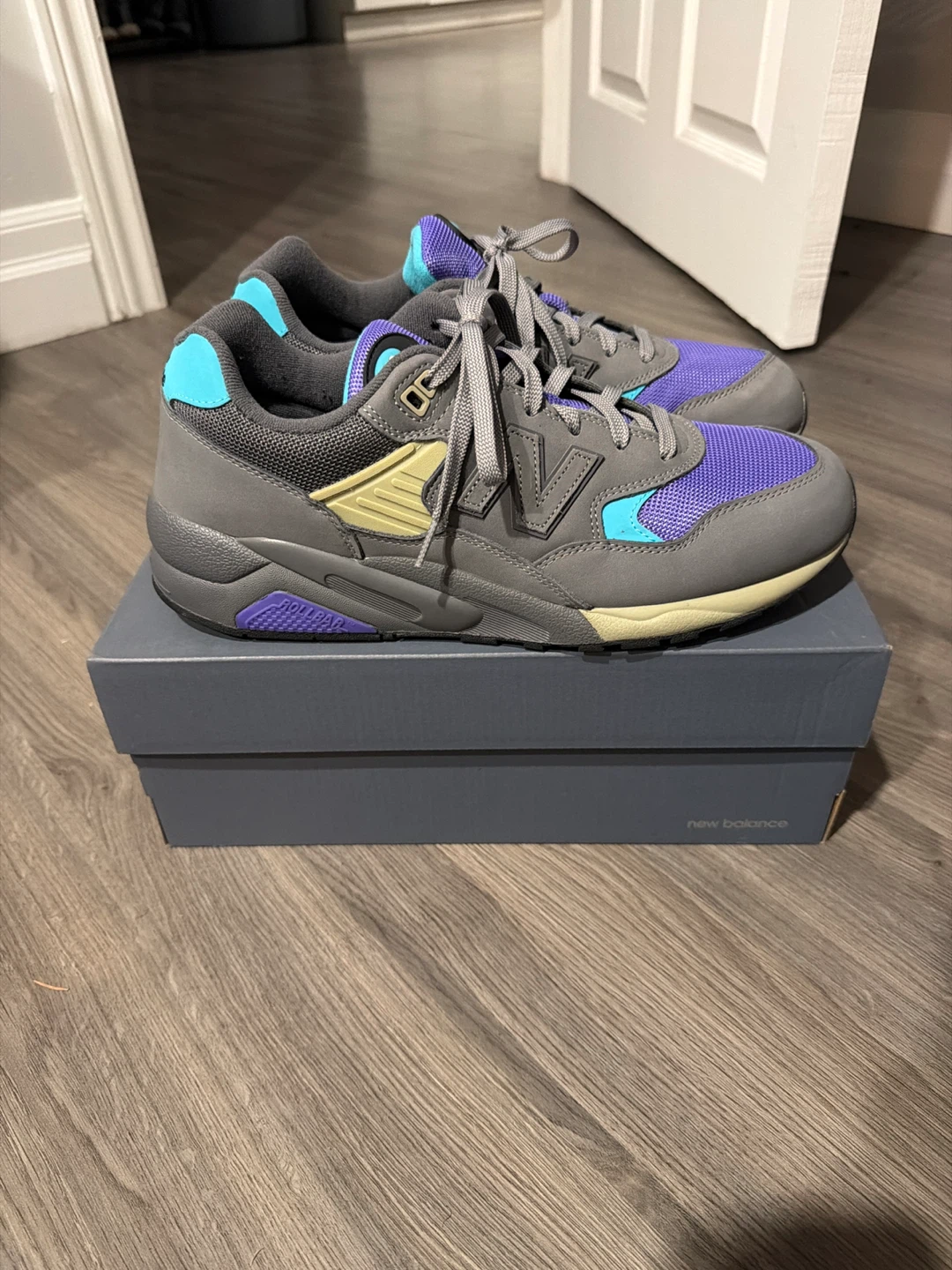 New Balance 580 Grey, Violet and Turquoise - photo 2