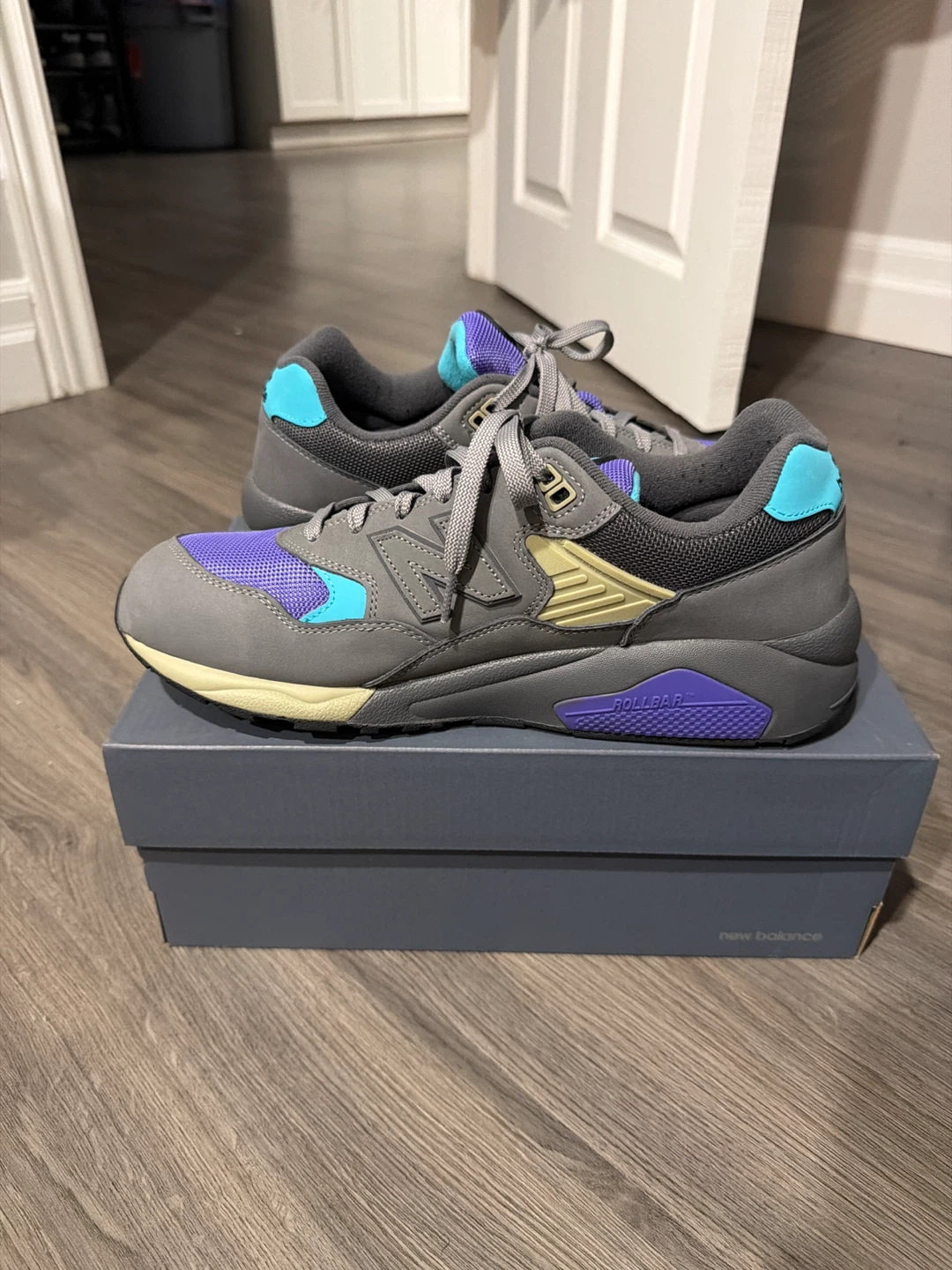 New Balance 580 Grey, Violet and Turquoise - photo 3