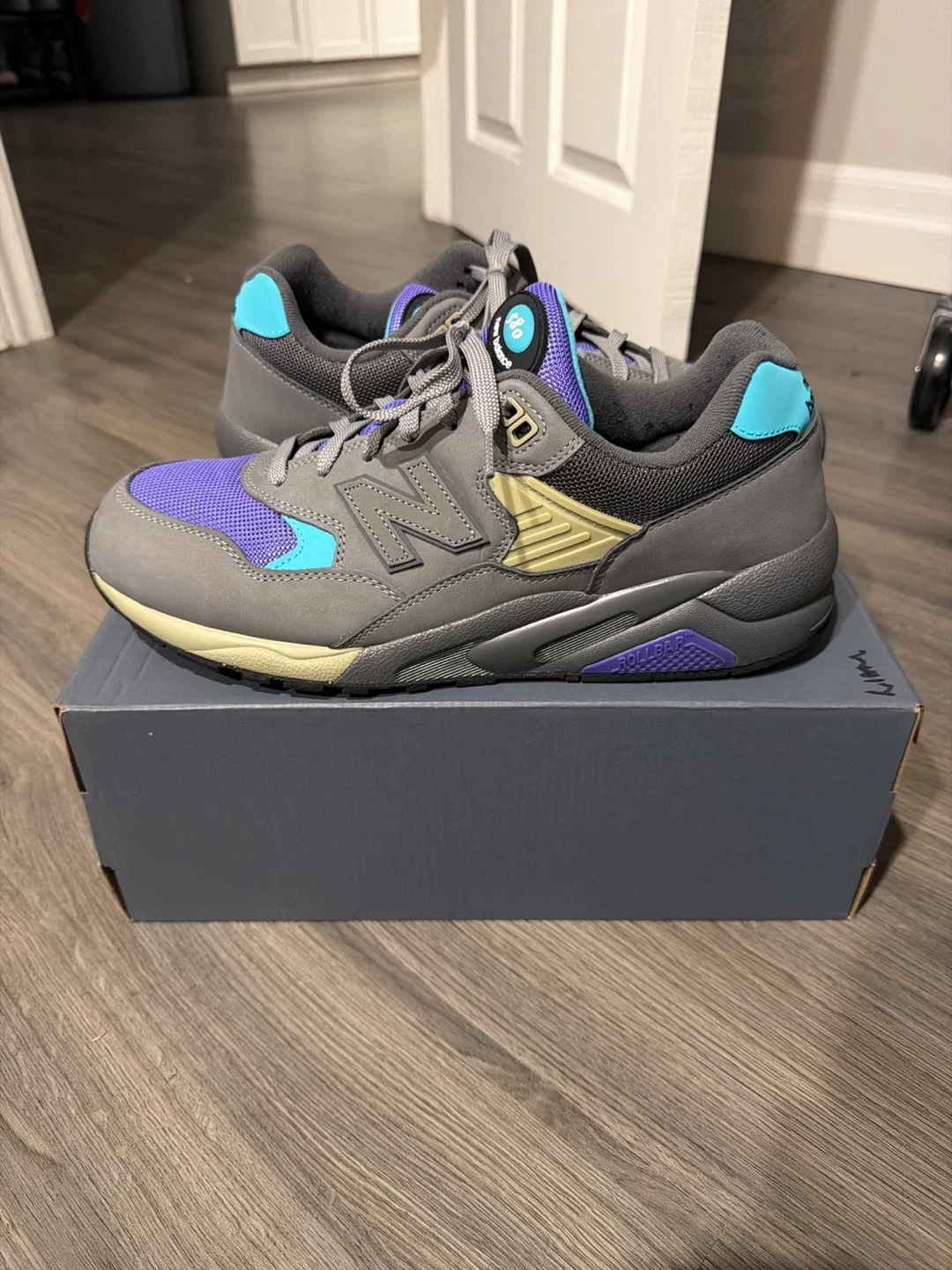 New Balance 580 Grey, Violet and Turquoise - photo 4