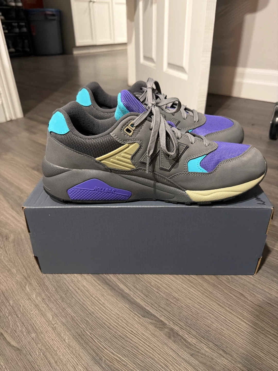 New Balance 580 Grey, Violet and Turquoise - photo 5