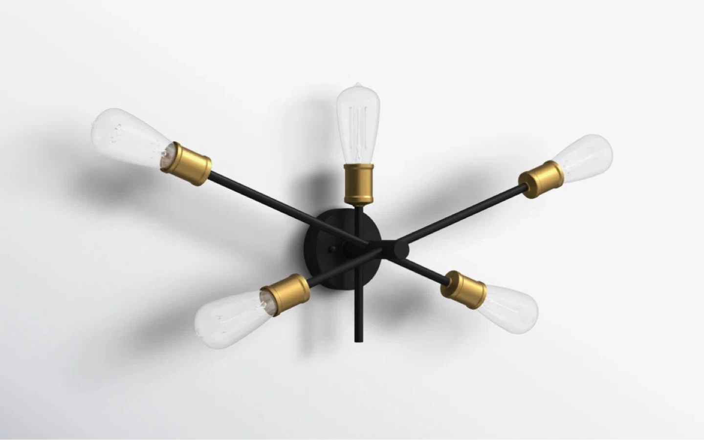 Black & Gold Sputnik Chandelier