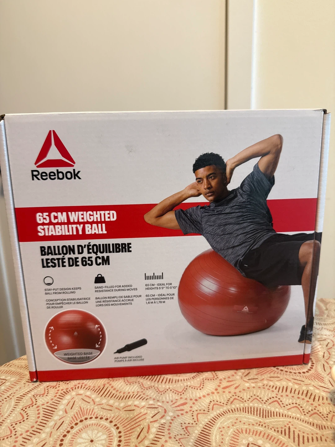 Reebok 65 CM Weighted Stability Ball