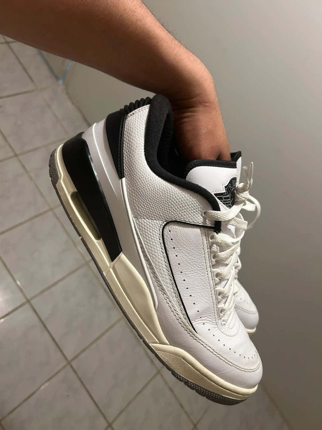 Air Jordan 2/3s Retro White Black Men's Shoes