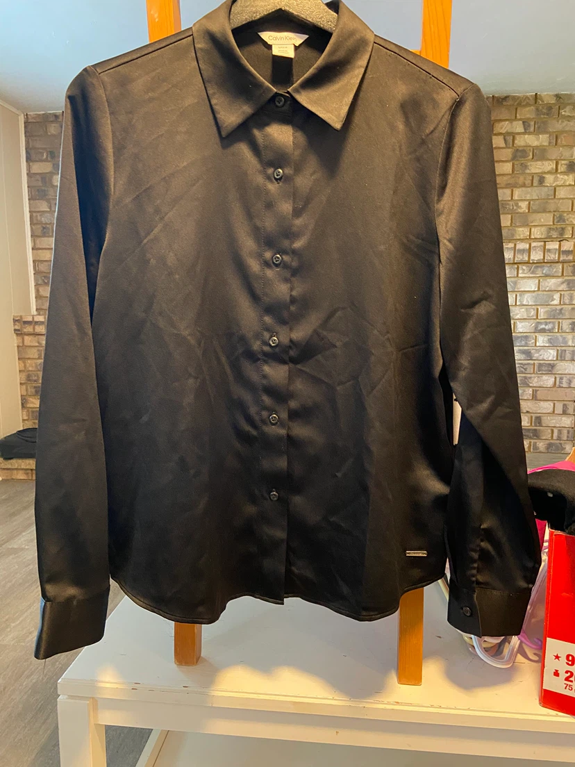 Calvin Klein Black Button-Up Shirt