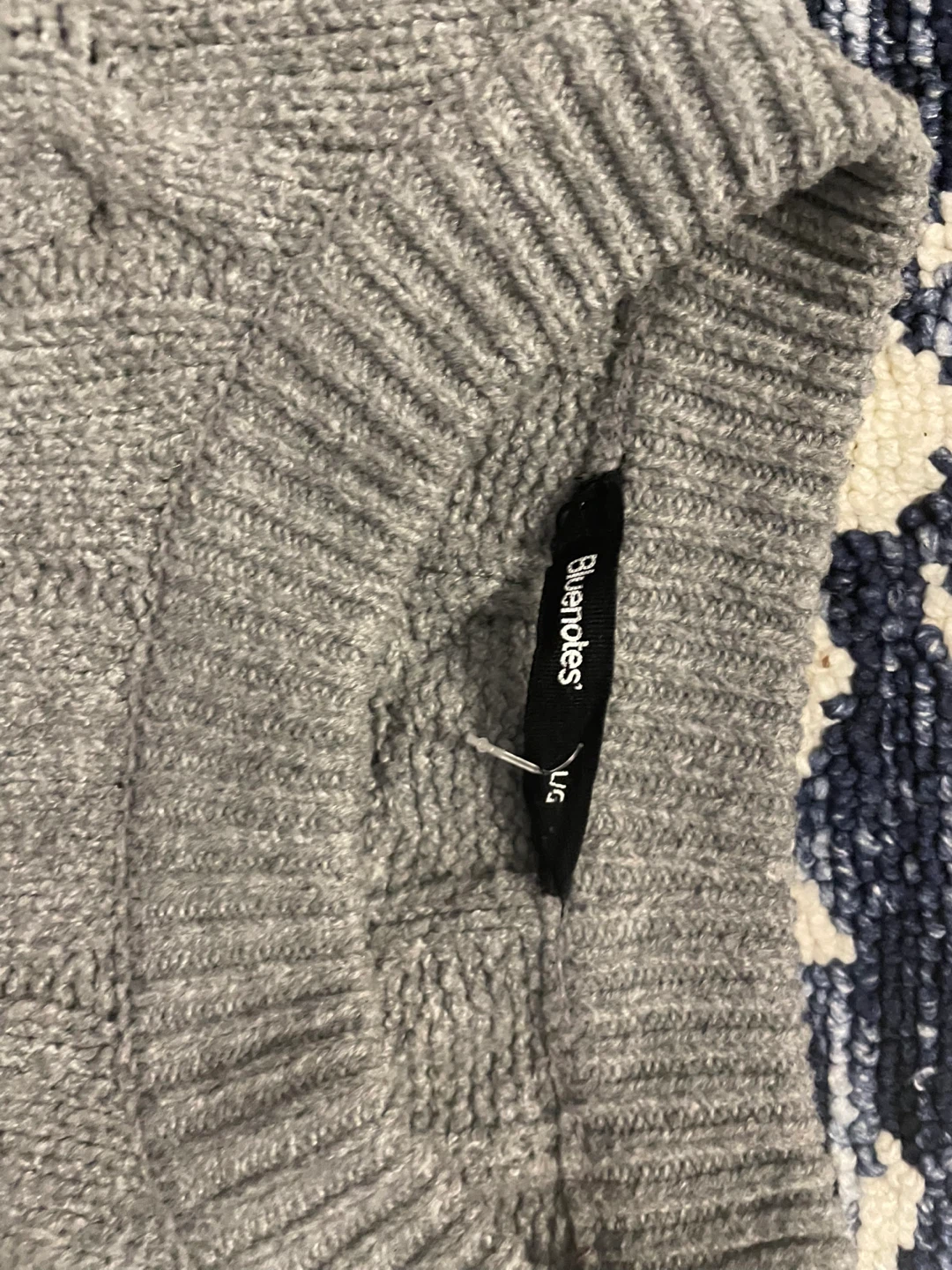 Bluenotes Cable Knit Sweater - Grey L - photo 3