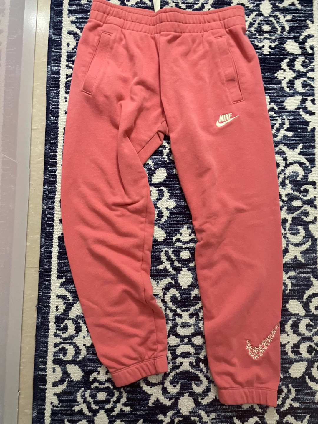 Nike Joggers Pink Embroidered Swoosh Size G