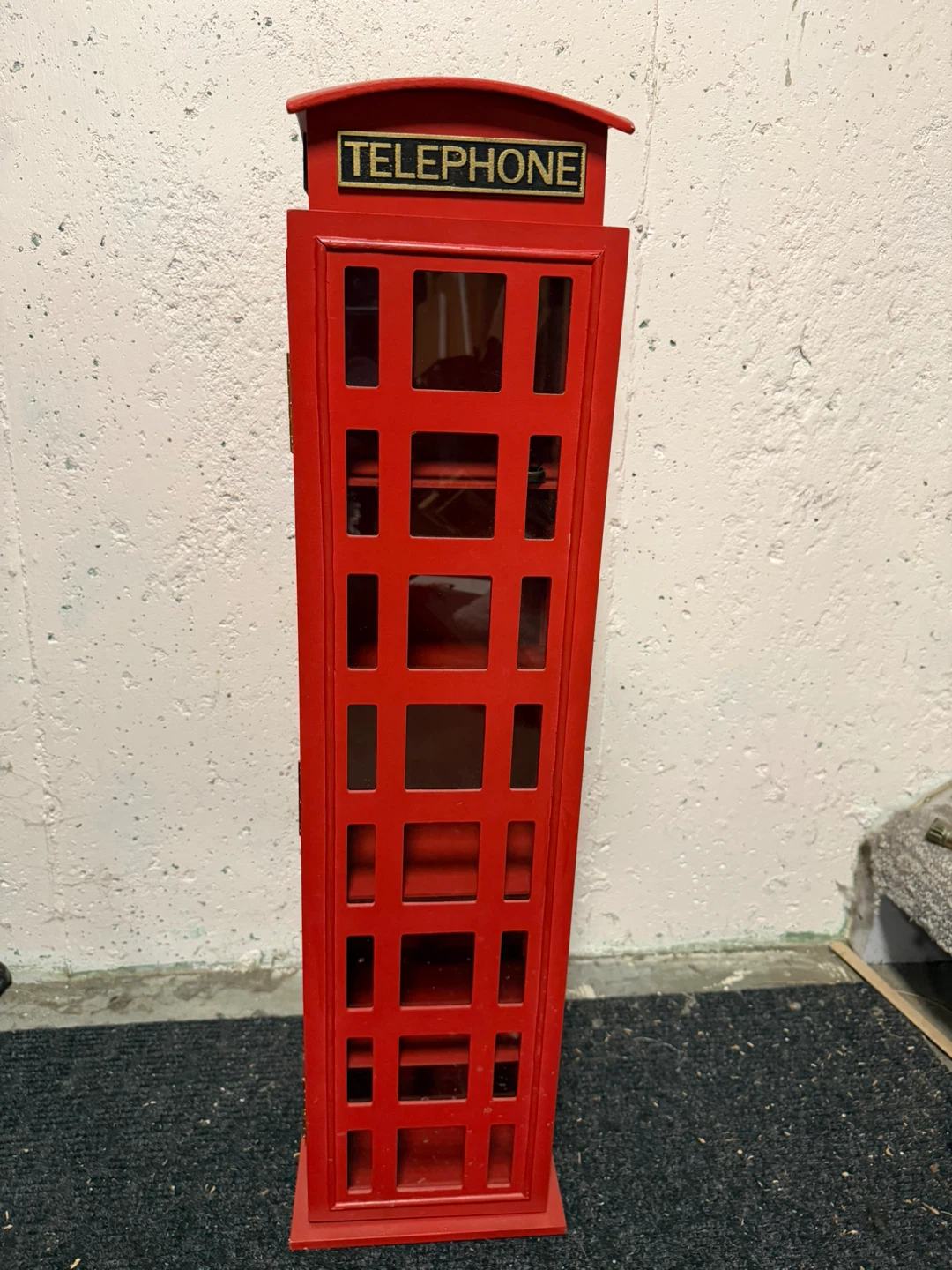 Red Telephone Booth Display Shelf