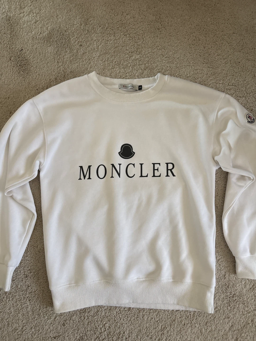 Moncler White Crewneck Sweatshirt