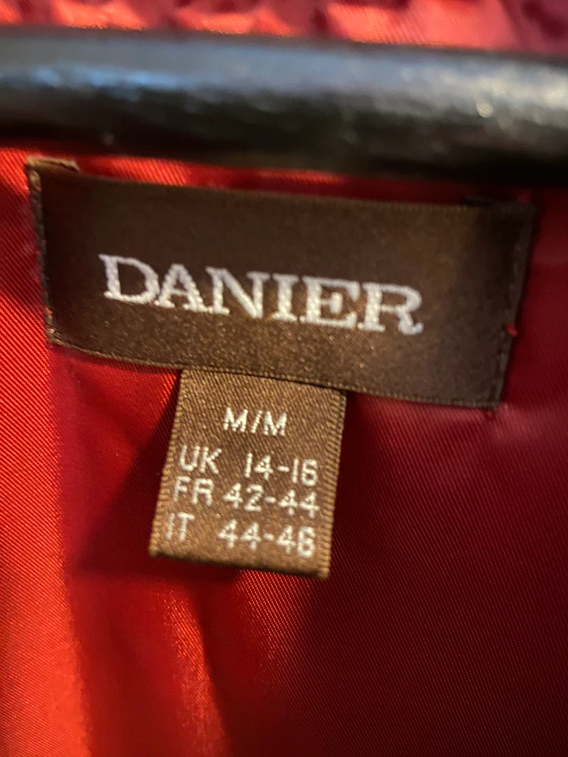 DANIERN Ladies Red Leather Blazer Jacket M/M - photo 3