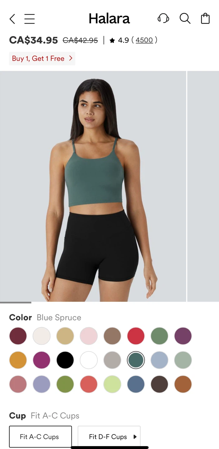 Halara padded crop top - photo 2
