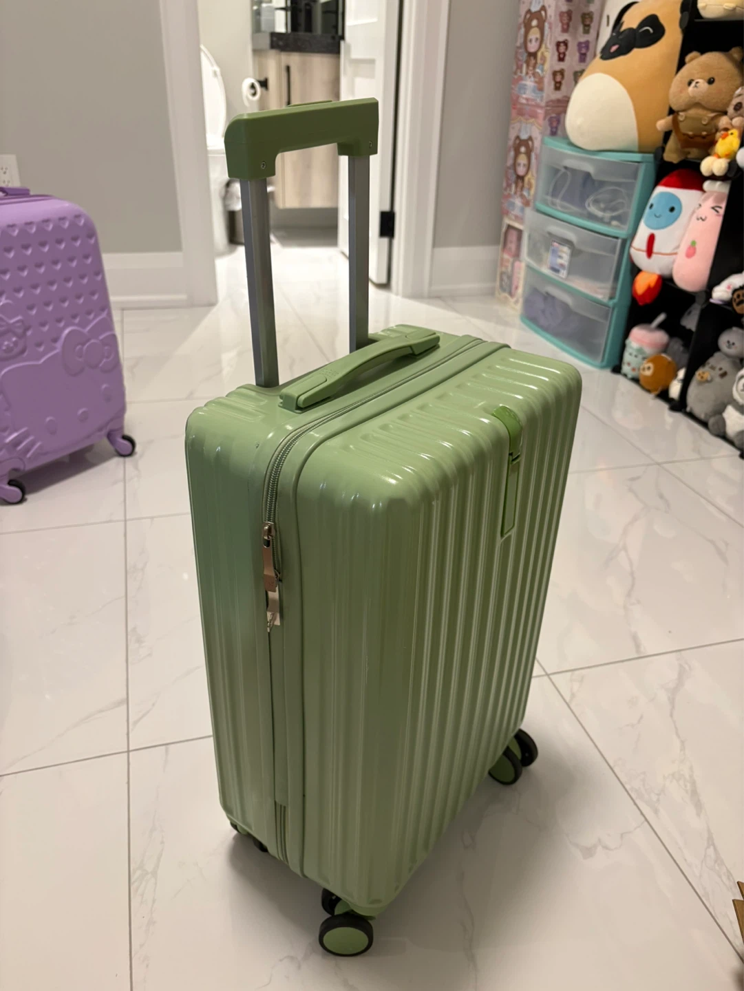 Light Green Carry-On Suitcase - photo 3