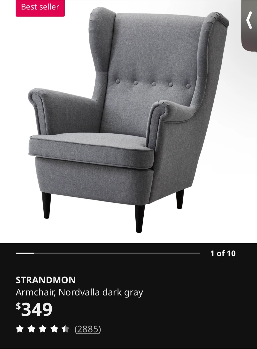 IKEA STRANDMON Armchair - Nordvalla dark gray - photo 3