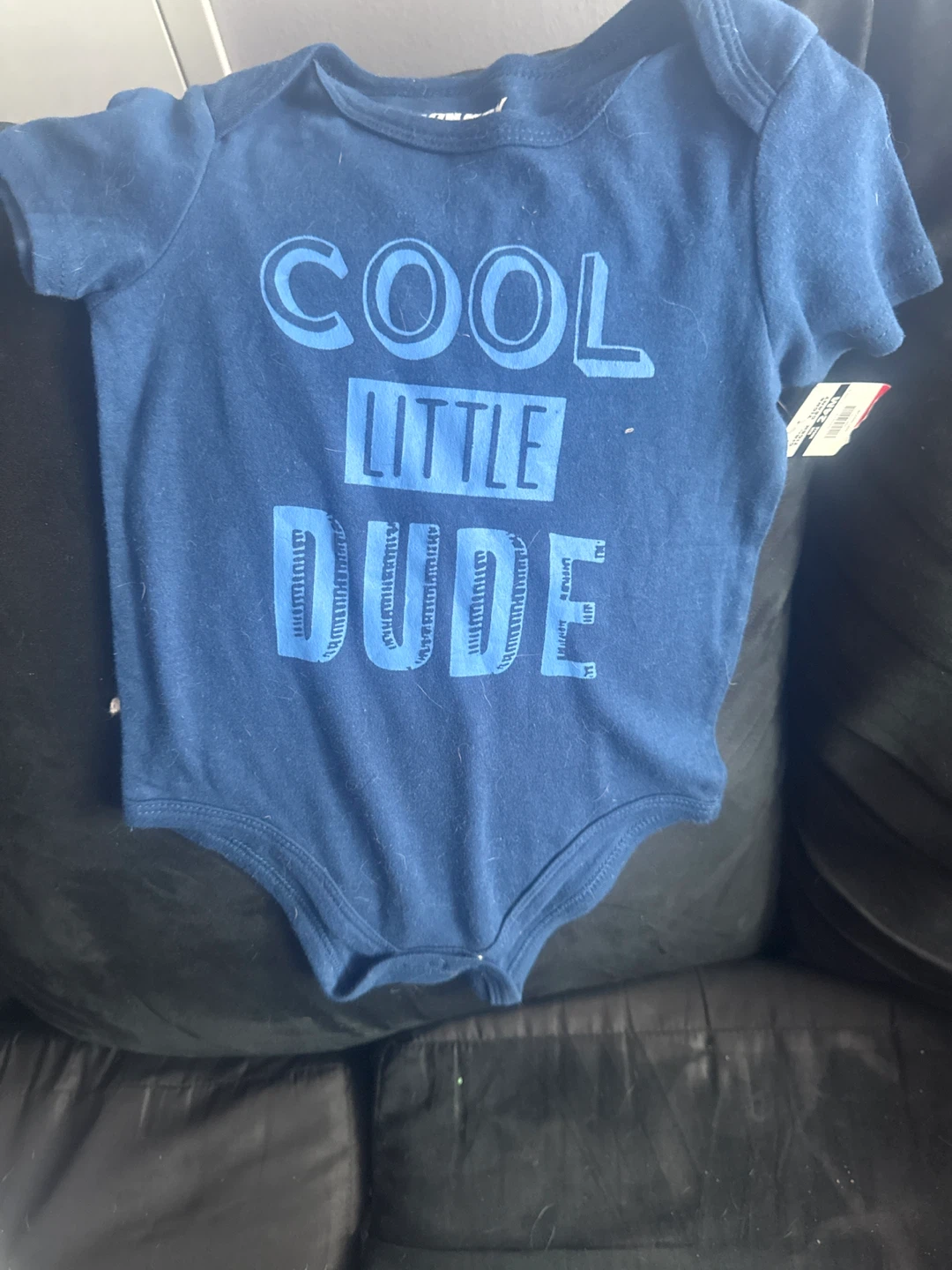 Blue "Cool Little Dude" Baby Onesie