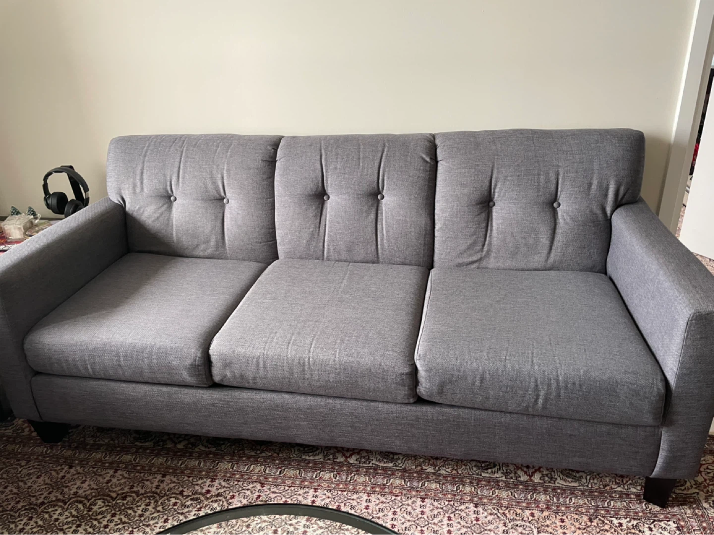Grey 3-Seater Sofa - photo 4
