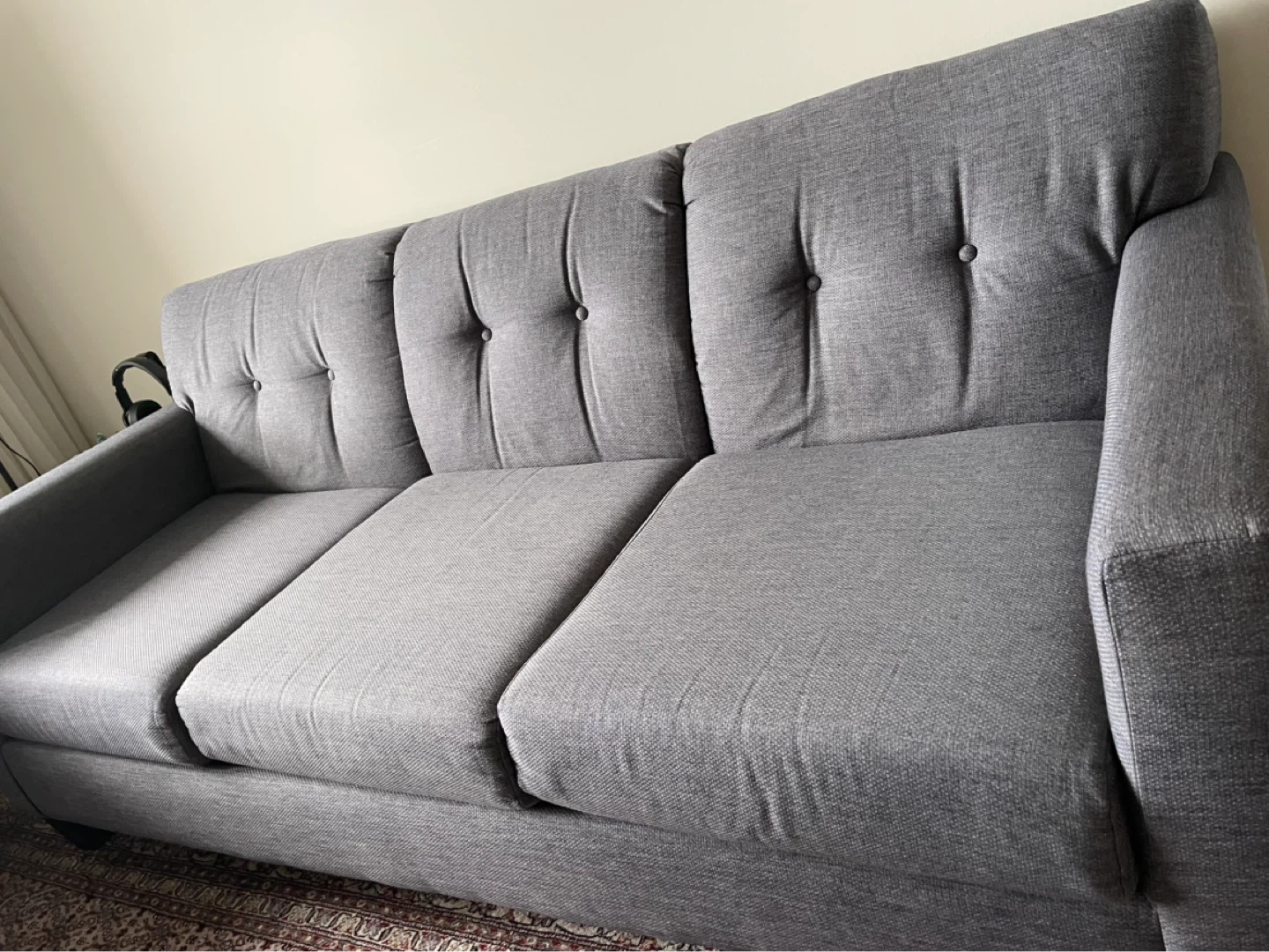 Grey 3-Seater Sofa - photo 2