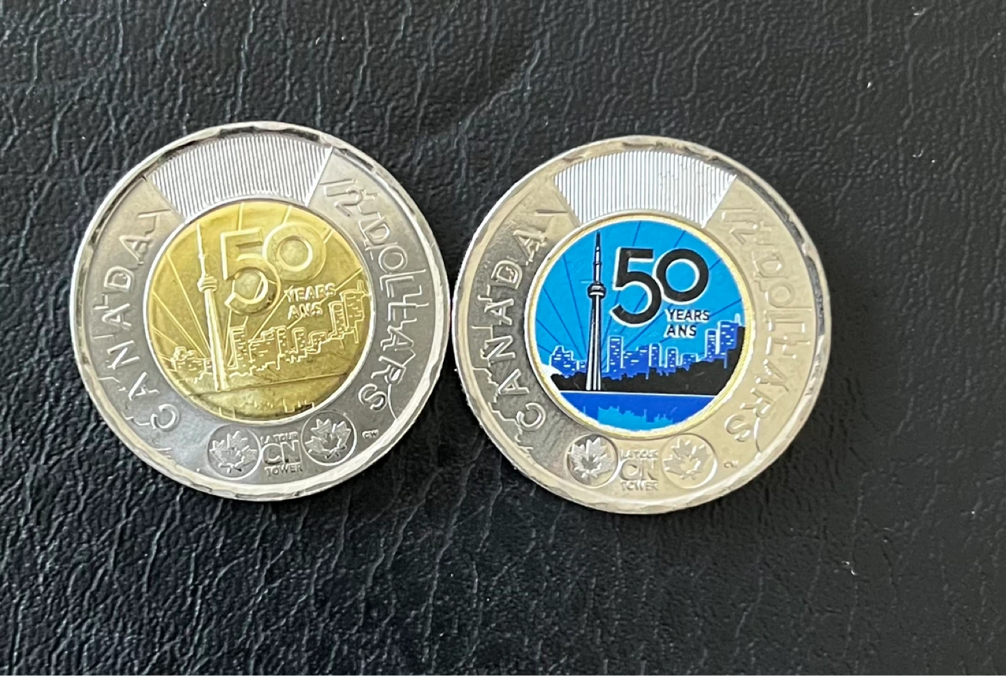 Both ten dollars  2 Coins - CN Tower & King Charles III - photo 3