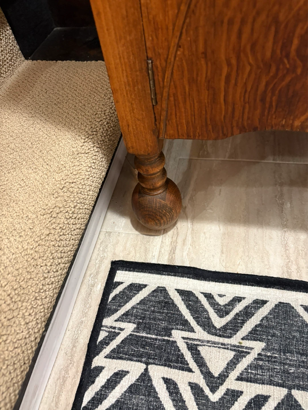 Antique Oak Sideboard with Mirror - photo 3