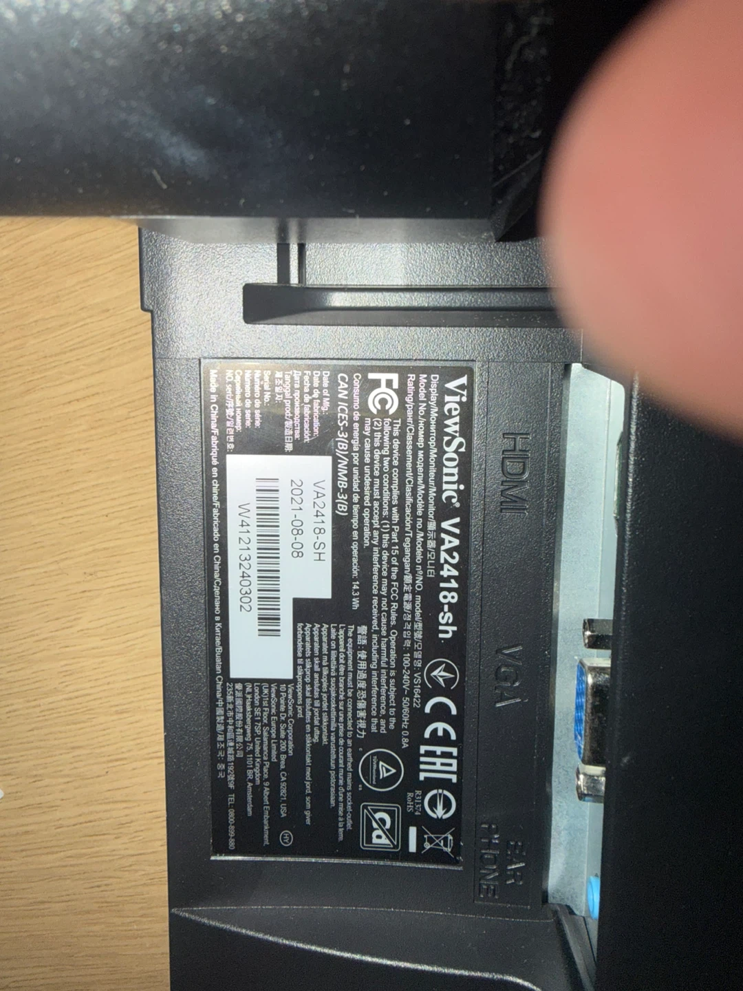 ViewSonic VA2418-sh 24-inch Monitor - photo 3
