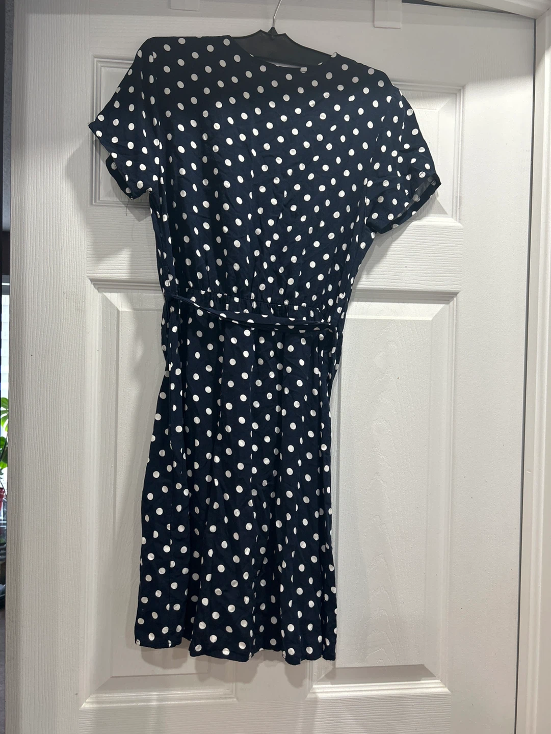 Navy Polka Dot Wrap Dress - photo 2