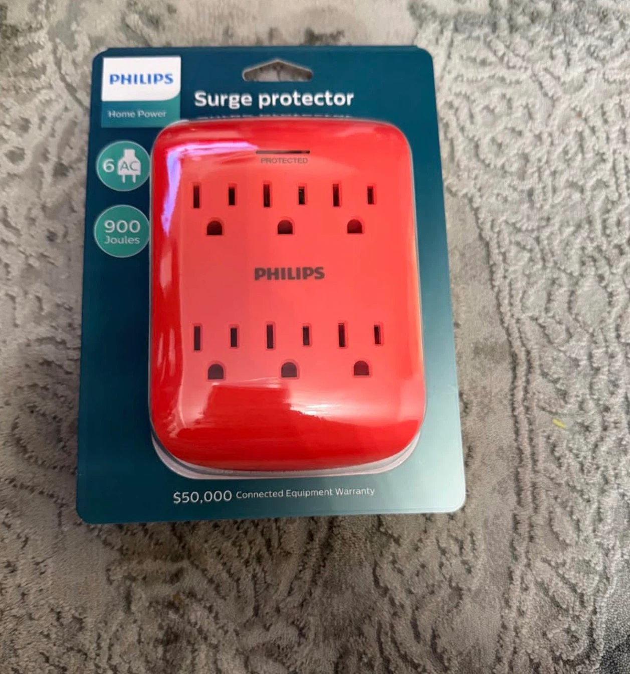 Philips 6-Outlet Surge Protector 900 Joules – Brand New - photo 2