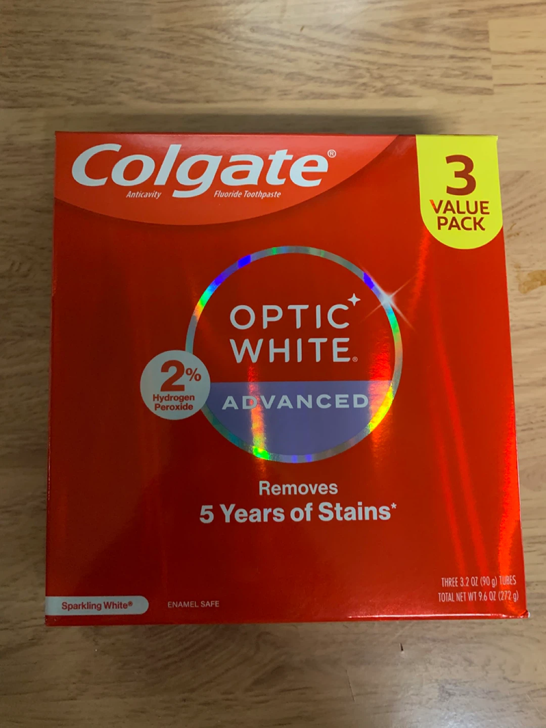 Colgate Optic White Advanced Toothpaste - 3 Pack