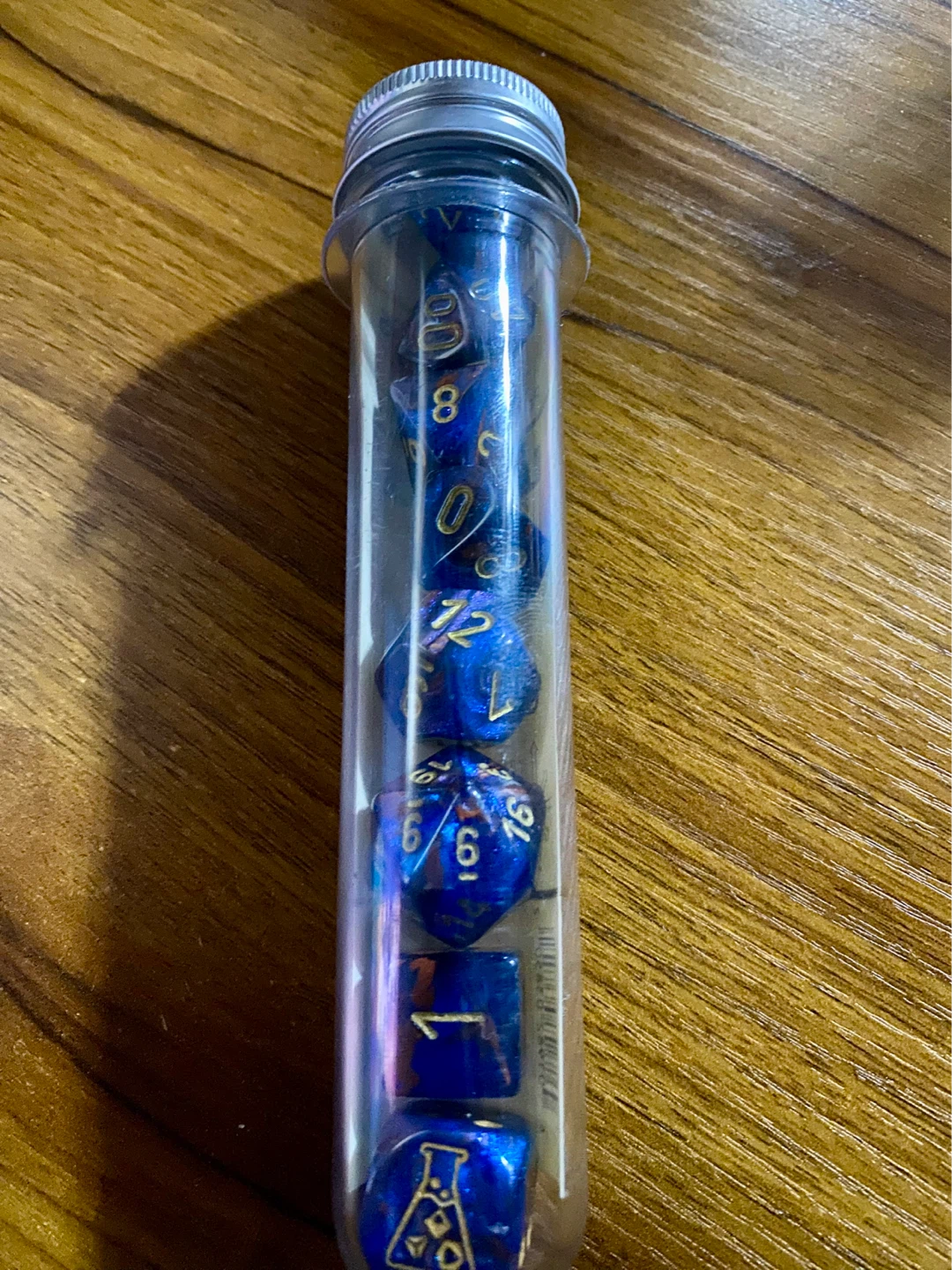 Chessex Lustrous Azurite/Gold Polyhedral 7-Die Set - photo 2