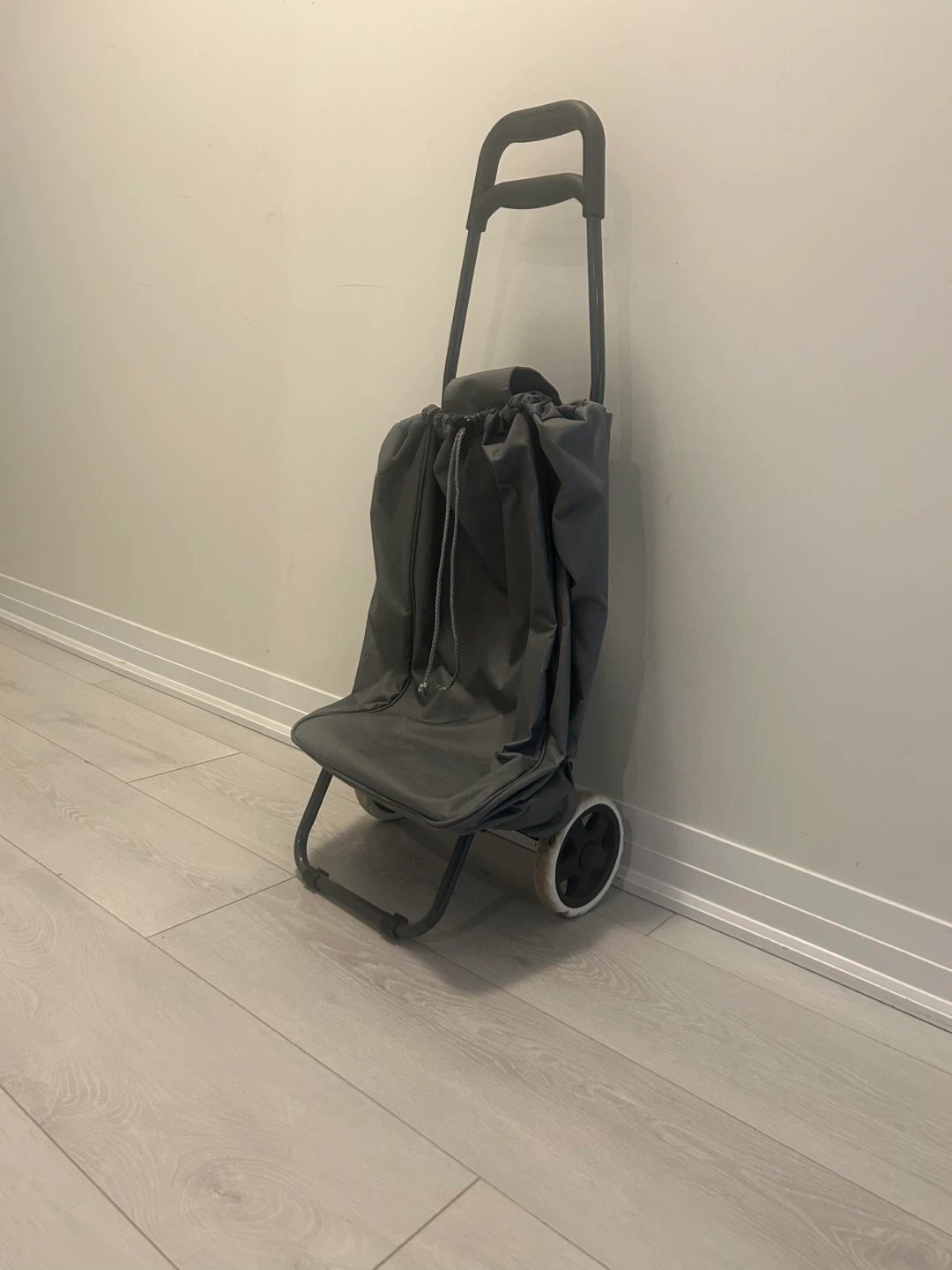 Grey Rolling Shopping Cart