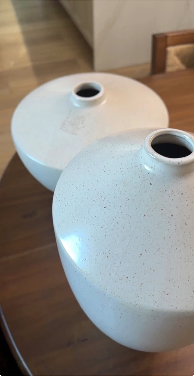 Set of 2 Speckled Ceramic Vases - photo 4