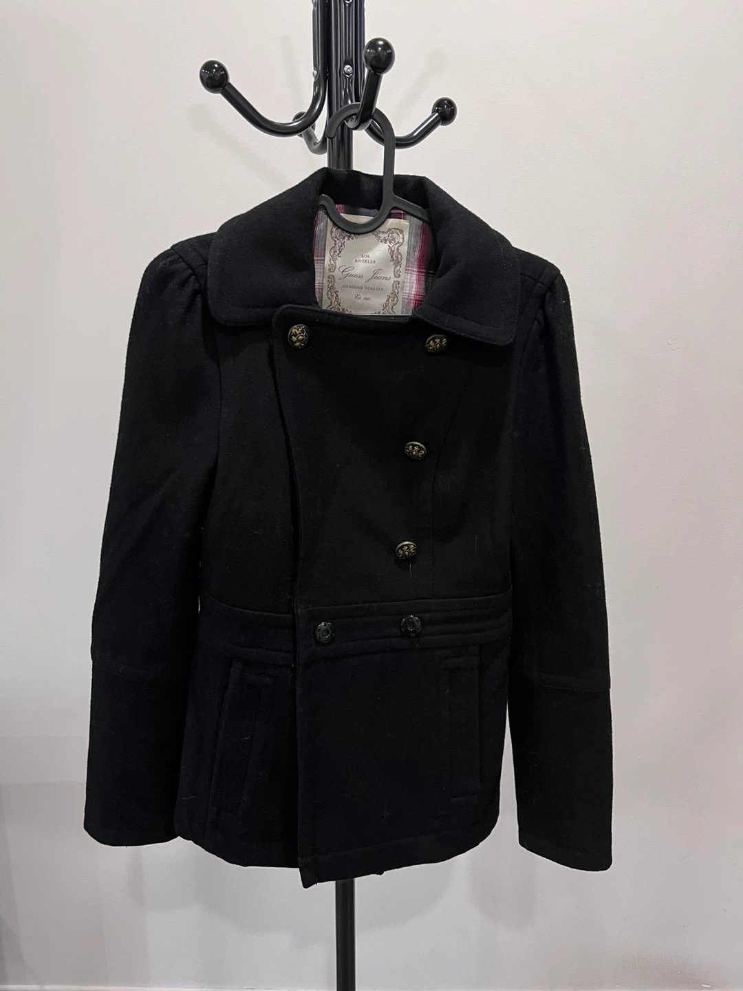 Guess Black Double Breasted Pea Coat - photo 3