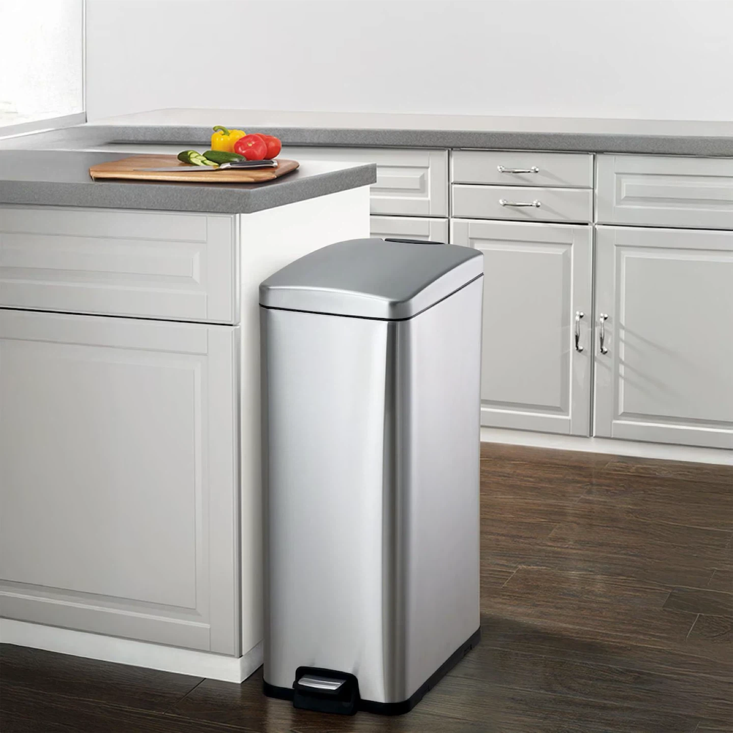 Hometrends 40 Liter Stainless Trash Can
