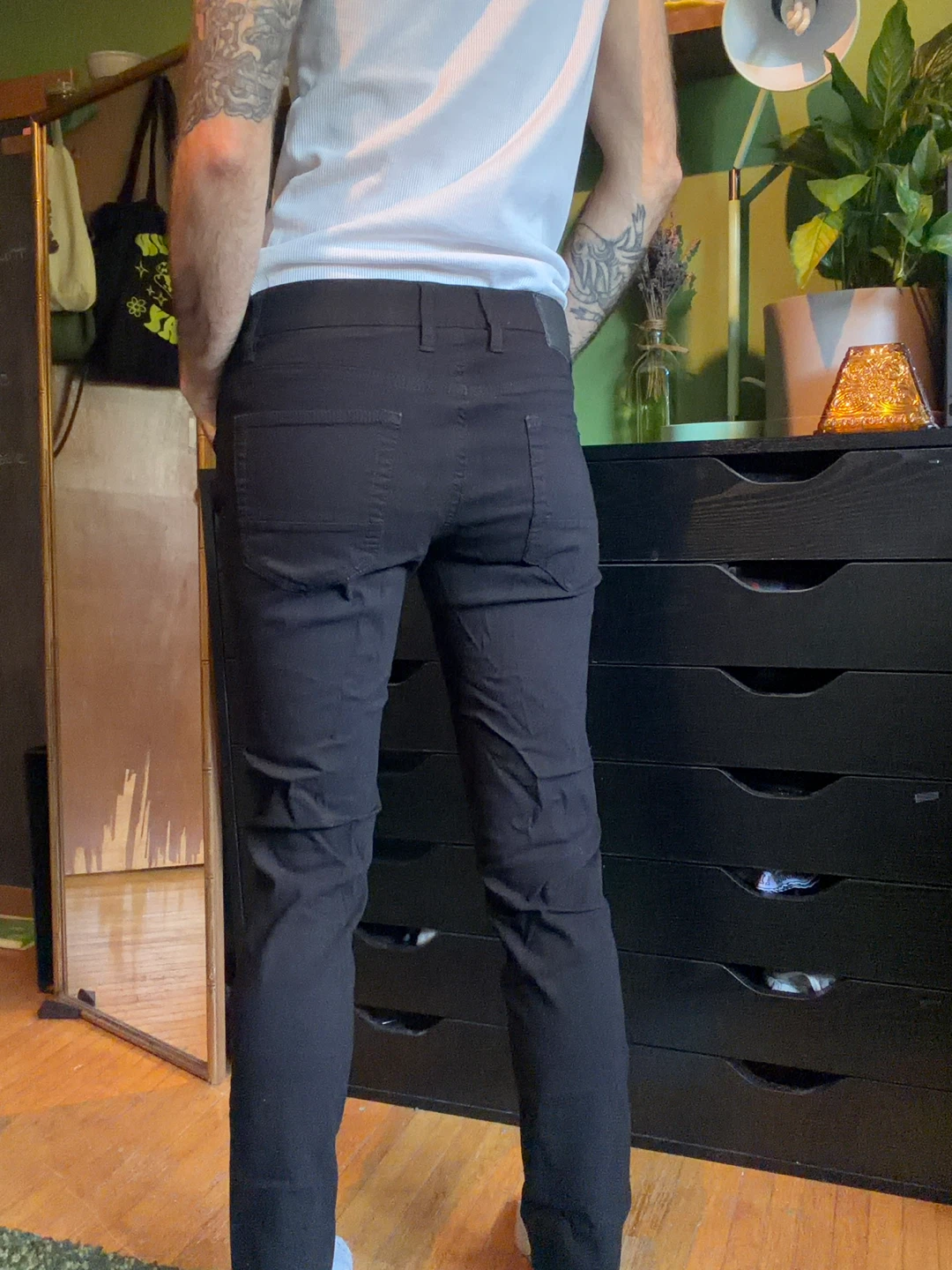 Black Fabric Pants - photo 2