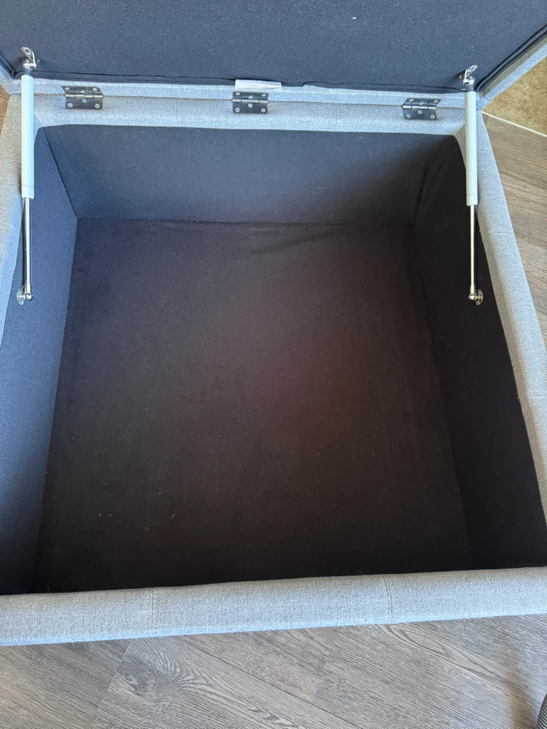Grey Storage Ottoman Footstool - photo 4